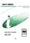 Tricity Bendix SE 210 User's Manual