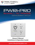 Tributaries PWRI-PRO User's Manual