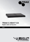 Triax C-HD417 CX User's Manual