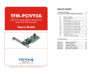 TRENDnet TFM-PCIV92A User's Manual