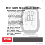 Trek Bicycle Computer User's Manual