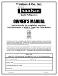 Traulsen VPS114S User's Manual