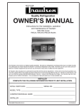 Traulsen RMC34 User's Manual