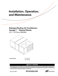 Trane Voyager 12.5 to 25 Tons Installation and Maintenance Manual