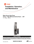 Trane Vertical Stack WSHP Installation and Maintenance Manual