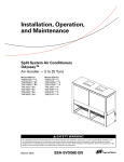 Trane Odyssey 6 to 25 Tons Installation and Maintenance Manual