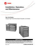 Trane Gas Unit Heaters Installation and Maintenance Manual