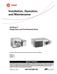 Trane Dual-Duct Installation and Maintenance Manual