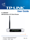 TP-Link TL-WR543G User's Manual