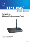 TP-Link 54Mbps User's Manual