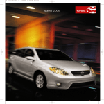 Toyota Matrix 2006 User's Manual