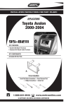 Toyota 95-8211 User's Manual