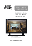 Tote Vision LCD-1540HD User's Manual