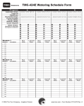 Toro TMC-424E Series Scheduling Form