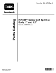 Toro INFINITY 34/54 Series Golf Sprinkler Parts Catalogue