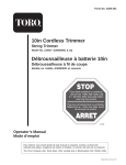 Toro 51465230000001 & Up User's Manual