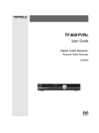 Topfield Digital Cable Receiver Personal Video Recorder TF 600 PVRc User's Manual