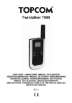 Topcom TWINTALKER 7000 User's Manual