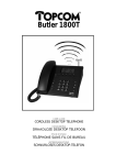 Topcom BUTLER 1800T User's Manual
