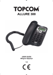 Topcom ALLURE 300 User's Manual