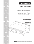 Toastmaster TMGM36 User's Manual