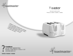 Toastmaster T2050BC User's Manual