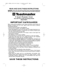 Toastmaster RST6 User's Manual