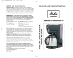 Toastmaster ME10DTB User's Manual