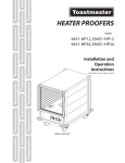 Toastmaster E9451-HP12 User's Manual