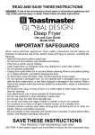 Toastmaster 815U User's Manual