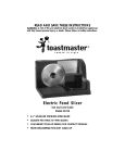 Toastmaster 6122S User's Manual