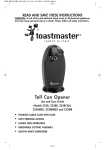 Toastmaster 2238IB User's Manual