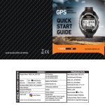 Timex Ironman Global Trainer GPS Quick Start Guide
