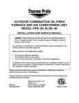 Thermo Products Thermo Pride Air Conditioner 36)- 80 User's Manual