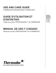 Thermador Range PCG48 User's Manual