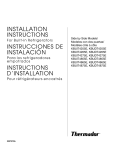 Thermador KBUDT4255E KBUIT4265E User's Manual