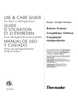 Thermador BOTTOM FREEZER 9000189698 User's Manual