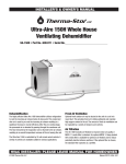 Therma-Stor Products Group UA-150H User's Manual