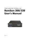 Texas Memory Systems RamSan-300/320 User's Manual
