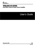 Texas Instruments TPA3001D1EVM User's Manual