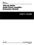 Texas Instruments TPA102 MSOP User's Manual