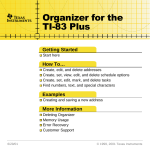 Texas Instruments TI-83 PLUS User's Manual