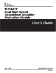 Texas Instruments THS4012 User's Manual