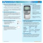 Texas Instruments TI-84 User's Manual