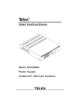 Telex SPS2000A User's Manual