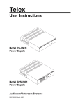 Telex SPS-2001L User's Manual
