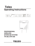 Telex BTR-300 User's Manual