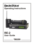 Telex ELECTRO-VOICE RE-2 User's Manual