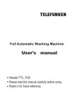 Telefunken TTL-700 User's Manual