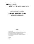 Teledyne Outdoor Gas Burner Infrared Gas Analyzer User's Manual